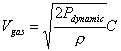 Speed as a function of dynamic pressure and density