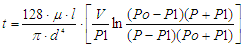 Pressure lag formula